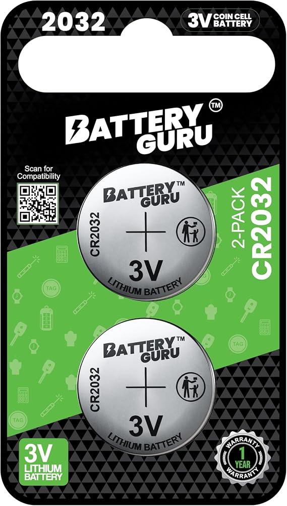 Car Key Battery for Volkswagen Key CR2032 3V (Golf Jetta Passat Polo Tiguan Beetle Touareg Atlas ID.4 Arteon Taos T5 Transporter Caravelle Remote Batteries Pack of 2)