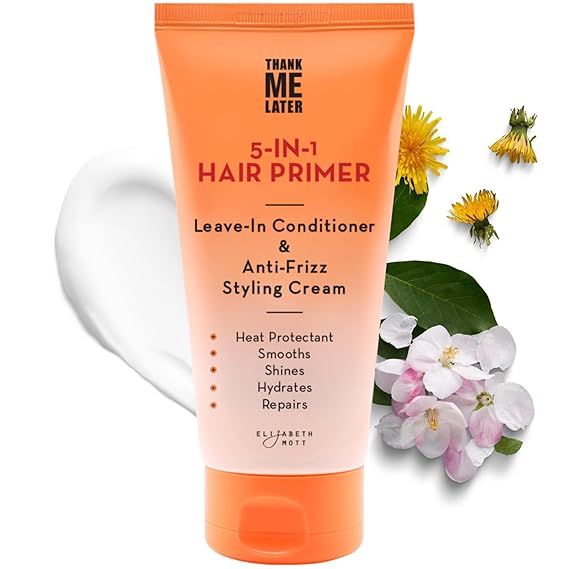 Elizabeth Mott Thank Me Later 5-in-1 Hair Primer, 150ml | 5-in-1 Hair Primer, Conditions, Strengthens, Heat Protection, Anti-Frizz, Hydrating, Shine-Boosting, Cruelty-Free