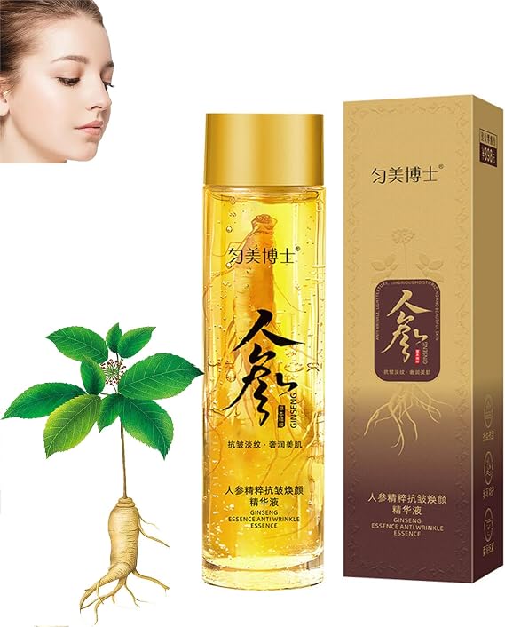 Ginseng Gold Polypeptide Anti-Aging Essence, Ginseng Anti-Wrinkle Serum, Ginseng Extract Anti-Wrinkle Essence, Firming Saggy Skin, Ginseng Face Toner Anti-Wrinkle Essence (Pack of 1)