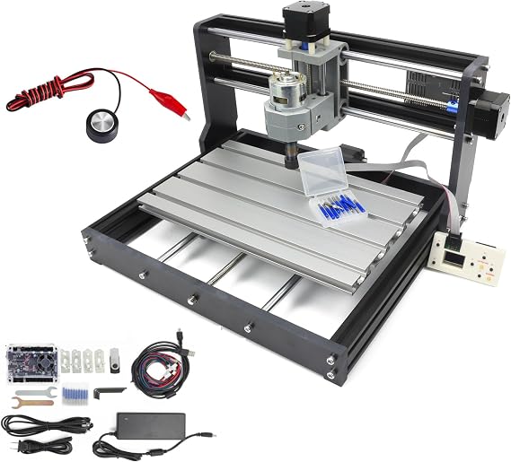 CNCTOPBAOS 3 Axis 3018-RPO CNC Machine Kit with Probe Tool,DIY Desktop CNC Router Kit,Mini Milling Machine Engraving Plastic Acrylic PVC PCB Cutting Wood with GRBL Offline Controller