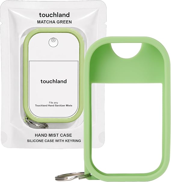 Touchland Silicone Hand Mist Case with Keyring, 1 FL OZ - Matcha Green