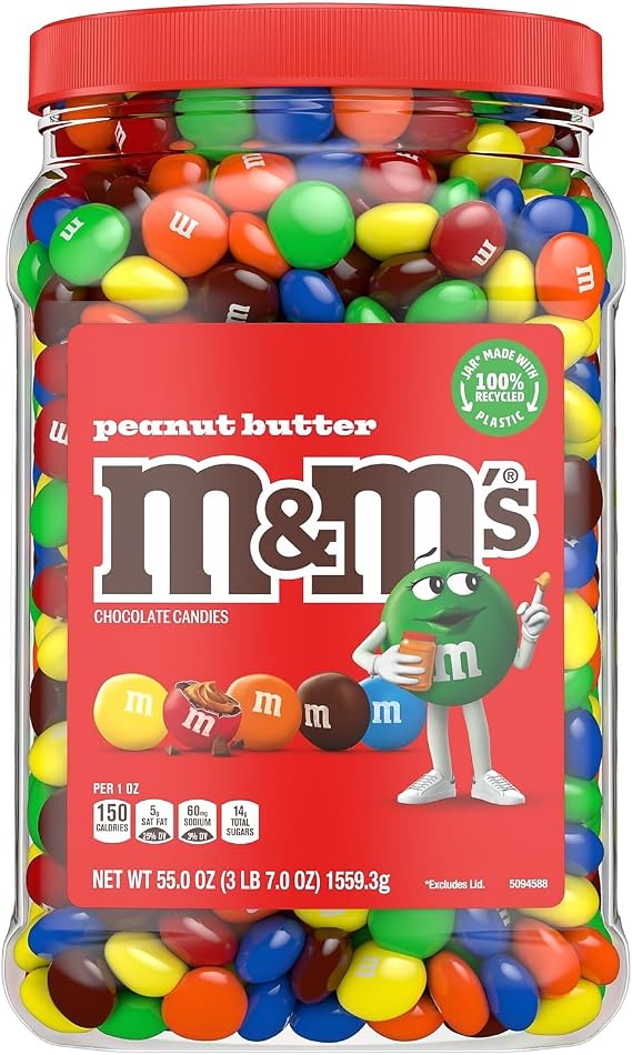 M&M'S Peanut Butter - Peanut Butter Chocolate Candy USA, 55 oz - 1.559 kg