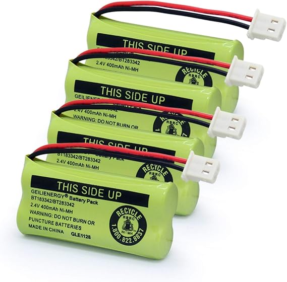 BT162342 BT262342 Battery Compatible with BT183342 BT283342 BT166342 BT266342 Vtech CS6114 CS6419 CS6719 with AT&T EL52300 CL80112 CS6719-2 Cordless Handsets (Pack of 4)
