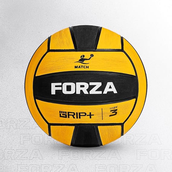 FORZA Water Polo Match Ball Premium Waterproof Rubber & Neoprene, Official Sizes