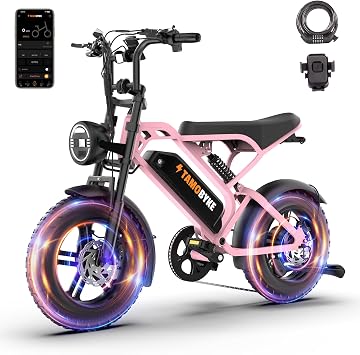 Tamobyke T16 Electric Bike for Teens & Childs, 1000W Motor 48V15.6Ah Removable Battery, 30MPH Off-Road Electric Bicycle,16"Fat Tire Ebike for Kids, 7-Speed,Dual Hydraulic Brakes, Fits Riders 5'0"-5'7"