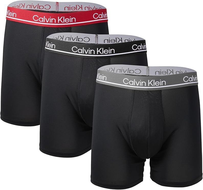 Calvin Klein Men`s Microfiber Stretch Boxer Briefs 3 Pack (B(NP2444-004)/G_R, Medium)