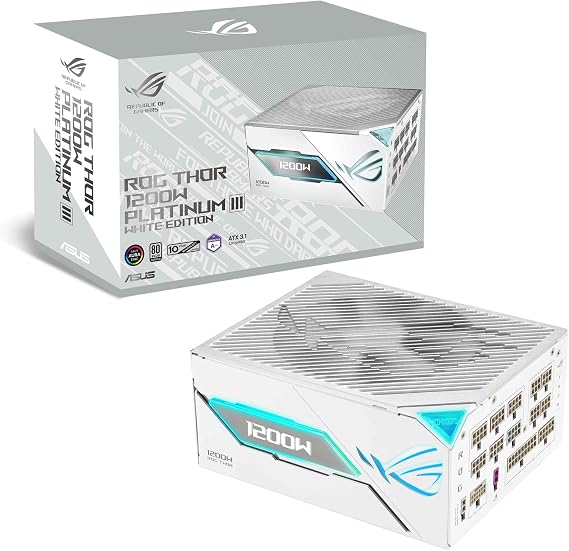 ASUS ROG Thor 1200W Platinum III White Edition Gaming Netzteil Weiß
