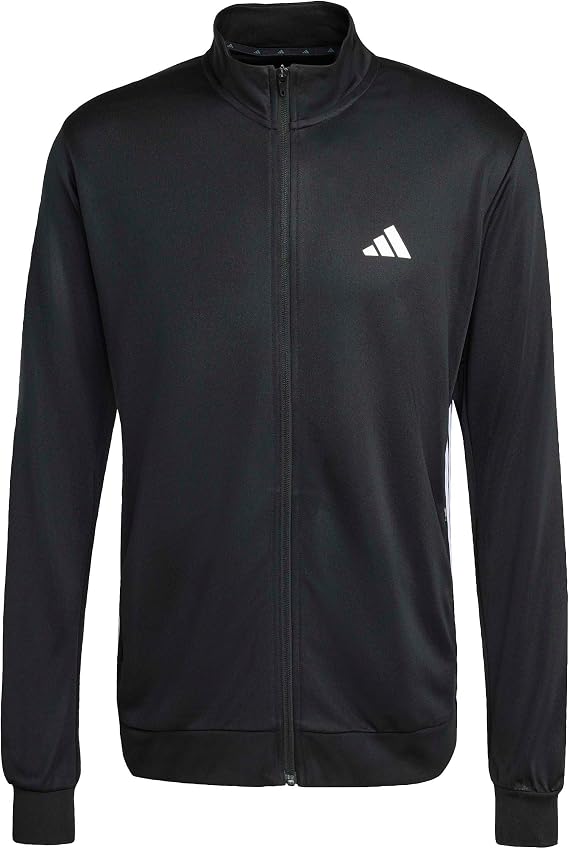 adidas Men's Workout Essentials All-set 3-stripes Knit Track Top Sweatshirt (pack of 1)
