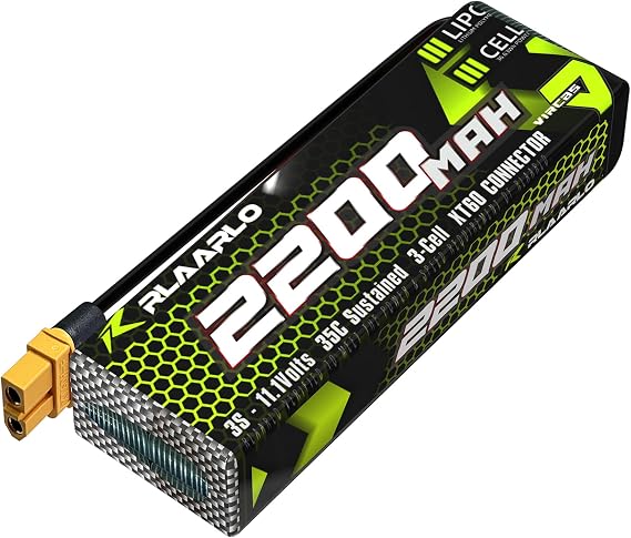 AMORIL 3S Lipo Battery Pack 11.1V 2200mah with XT60 Plug for RC car and Truck (1 pc)