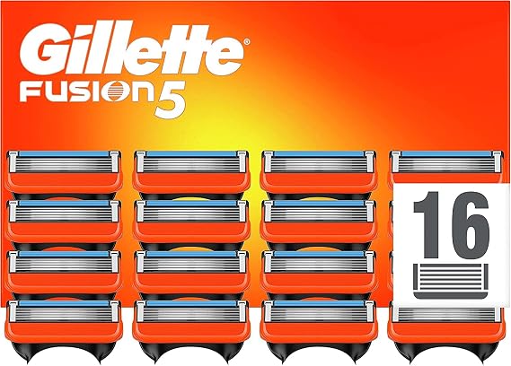 Gillette Fusion5 Men’s Razor Blade Refills, 16 Count, Mailbox Sized Pack, Engineered With Antifriction Blades For Up To 20 Shaves Per Blade Refill