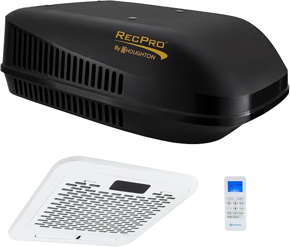 RecPro RV Ducted Black Air Conditioner 15K | Quiet AC | 110-120V