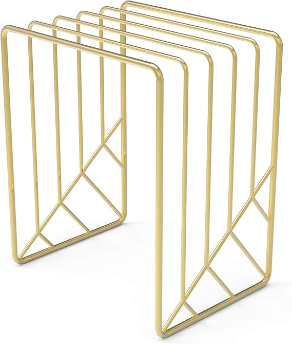 U Brands Mail Organizer, Metal Letter Sorter, Desk Organizer, Gold