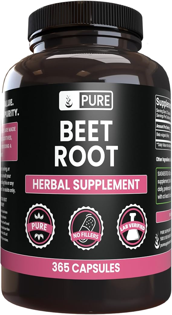 PURE ORIGINAL INGREDIENTS Beet Root (365 Capsules) No Magnesium Or Rice Fillers, Always Pure,