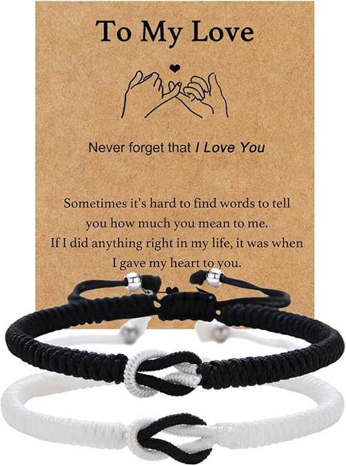 Matching Bracelets for Couples Anniversary Couple Gift for Him and Her Relationship Knot Bracelets for Boyfriend Husband