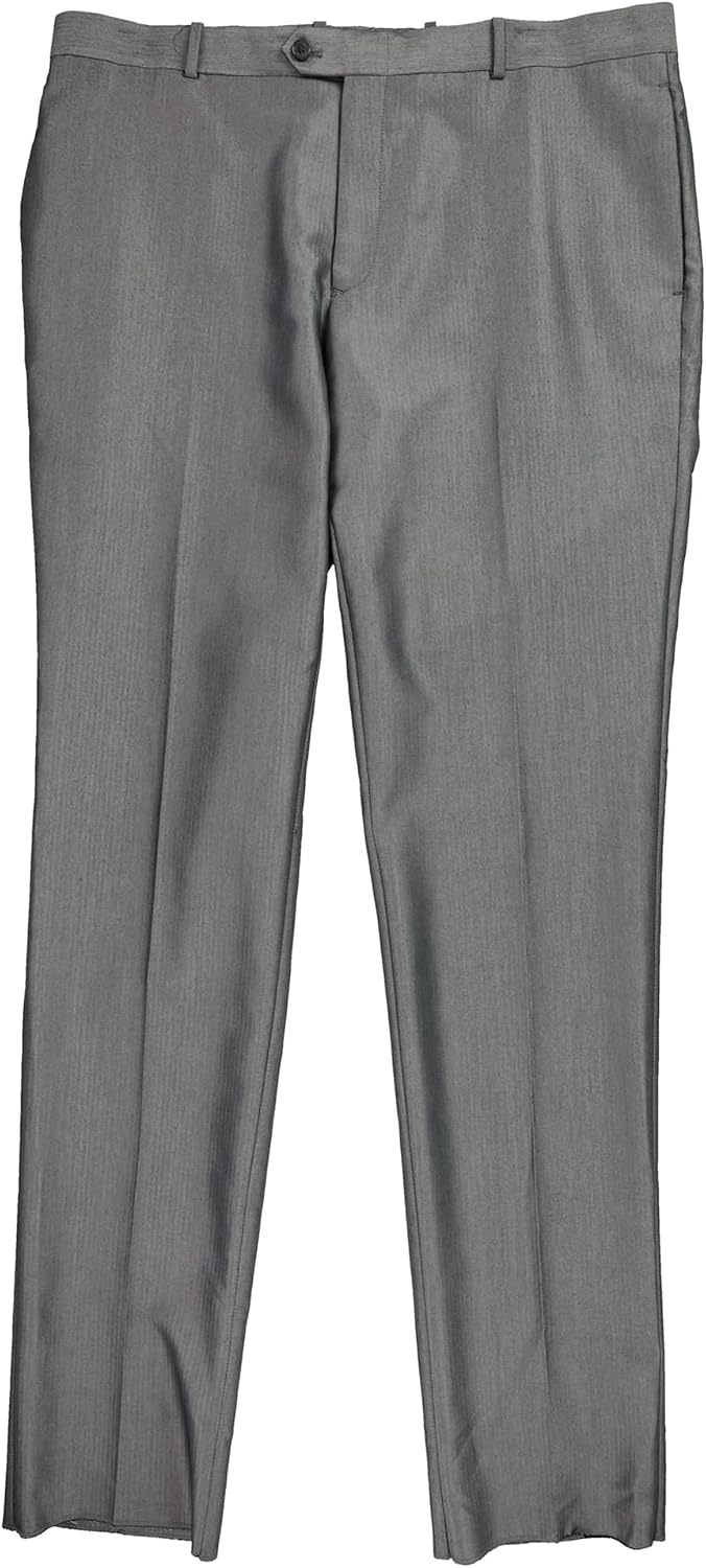 Bar III Mens Slim Fit Heather Dress Pants Slacks, Grey, 39W x UnfinishedL