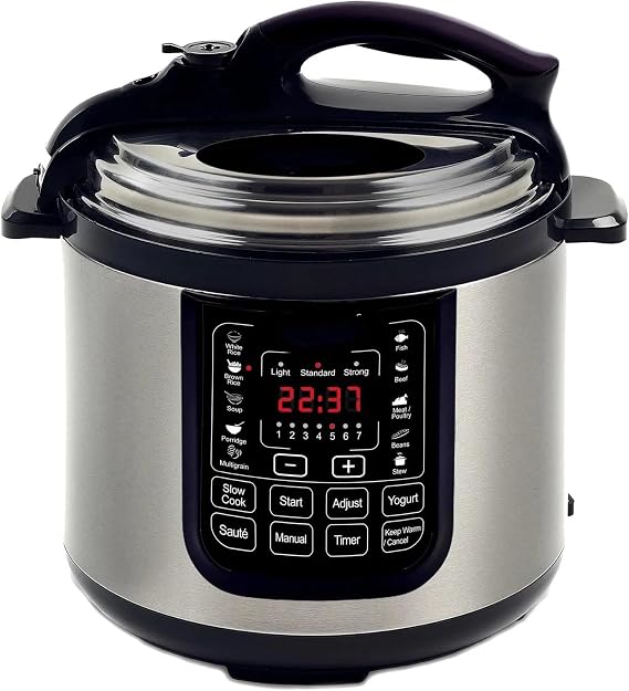 8 Quart Digital Pressure Cooker with 13 Pre-Set Multi-Function Features