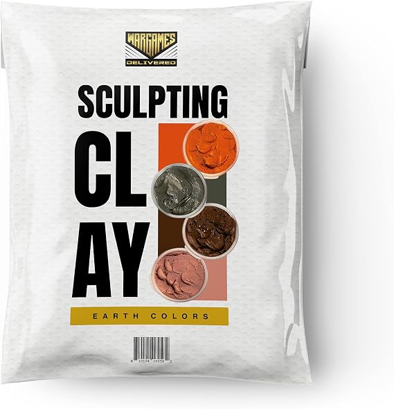 Wargames Delivered Green Stuff Modeling Putty Alternative, 2 Part Epoxy for Miniatures, Mold, Sculpt, Paint Hardens to Rock-Like Finish, Sandable, 3 Hour Working Time Apoxie Sculpt 4 Color Model Putty