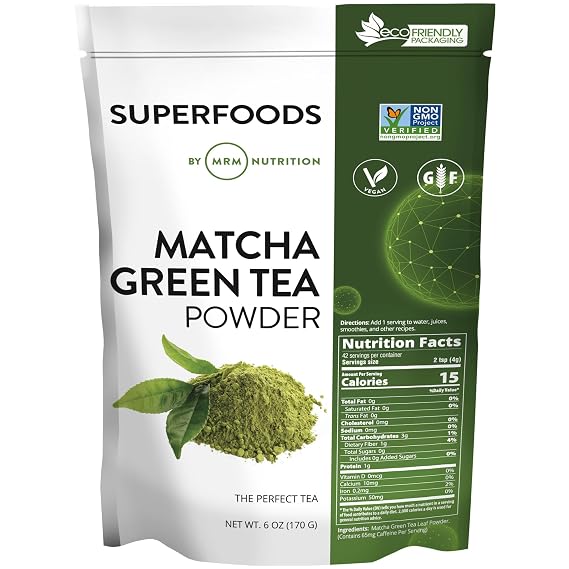 MRM Nutrition Superfoods Matcha Green Tea Powder - Vegan - 42 Servings