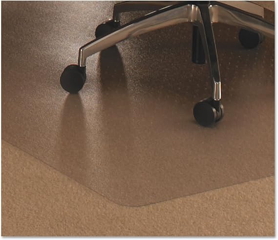Floortex Chair Mat 48"x53", Rectangular Shape, Clear, for Carpet FR1113423ER - 1 Each