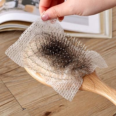 50 pieces of Professional Net-shaped Non-woven Cleaning Paper for Hair Loss Airbag Comb Cleaning Sheet,Pet Hair Cleaning Sheet,Comb Protection net.