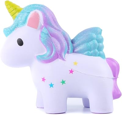 THE LEGENDARY LIFE Kids Squishies: Cute Slow Rising Jumbo Kawaii Creamy Scent Colorful Magic Unicorn Squishy Toy for Parties Stress ADHD ADD Anxiety Autism Complimentary Magical Unicorn Children EBook