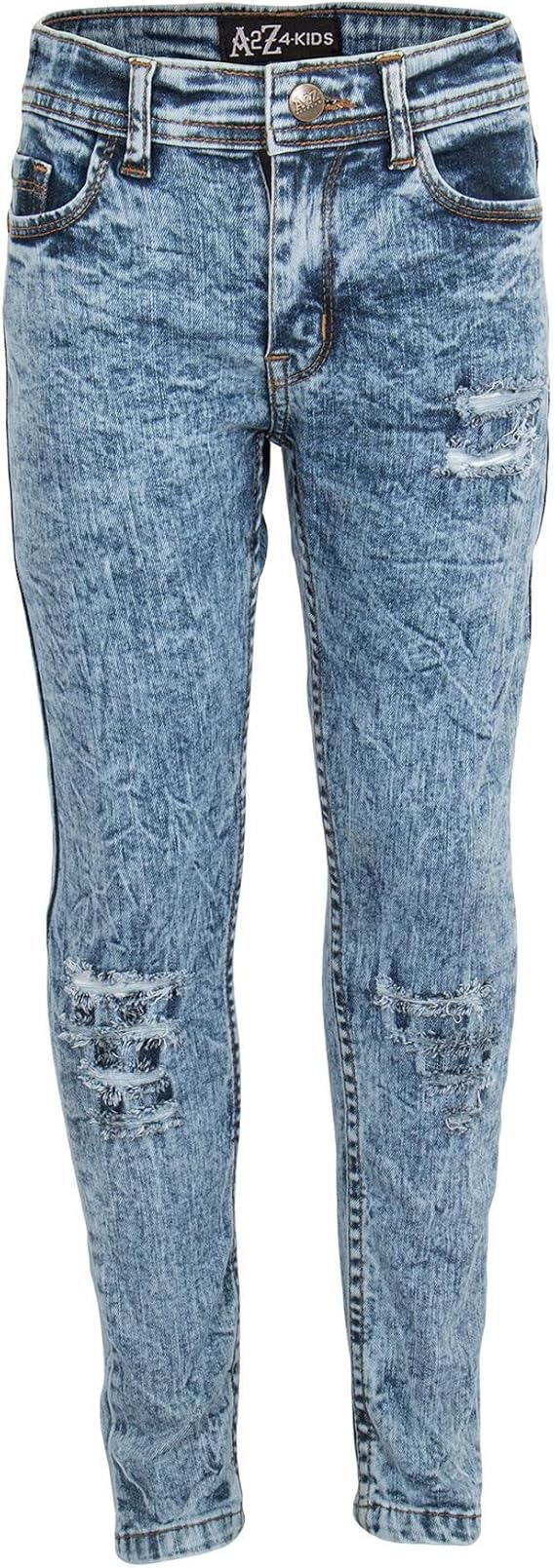 A2Z 4 Kids Girls Stretchy Denim Ripped Faded Jeans Tie Dye Stylish Jeggings Skinny Pants Age 5-14Years