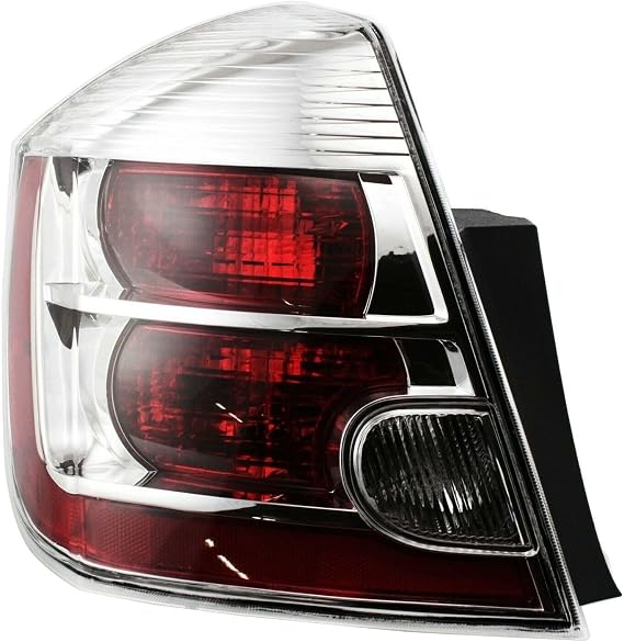 Tail Light Bulb Rear Left Driver Side Clear & Red Lens Taillight Taillamp Brake 2.0 for Nissan for Sentra Base/S/SL 07-09 9609663 NI2818114