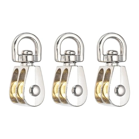 PATIKIL Double Pulley Block, (Loading 500KG, M12)(3Pcs)