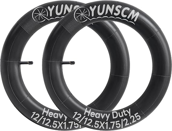 2-Pcs 12"/12.5" Heavy Duty Bike Tubes 12/12.5x1.75/2.25(12 1/2 X 2 1/4) AV 45/57-203 Inner Tubes Compatible with 12x1.75-2.25 12.5x1.75-2.25 12 12 x 2 14 Kid Bike Bicycle Tire Tubes Schrader Valve