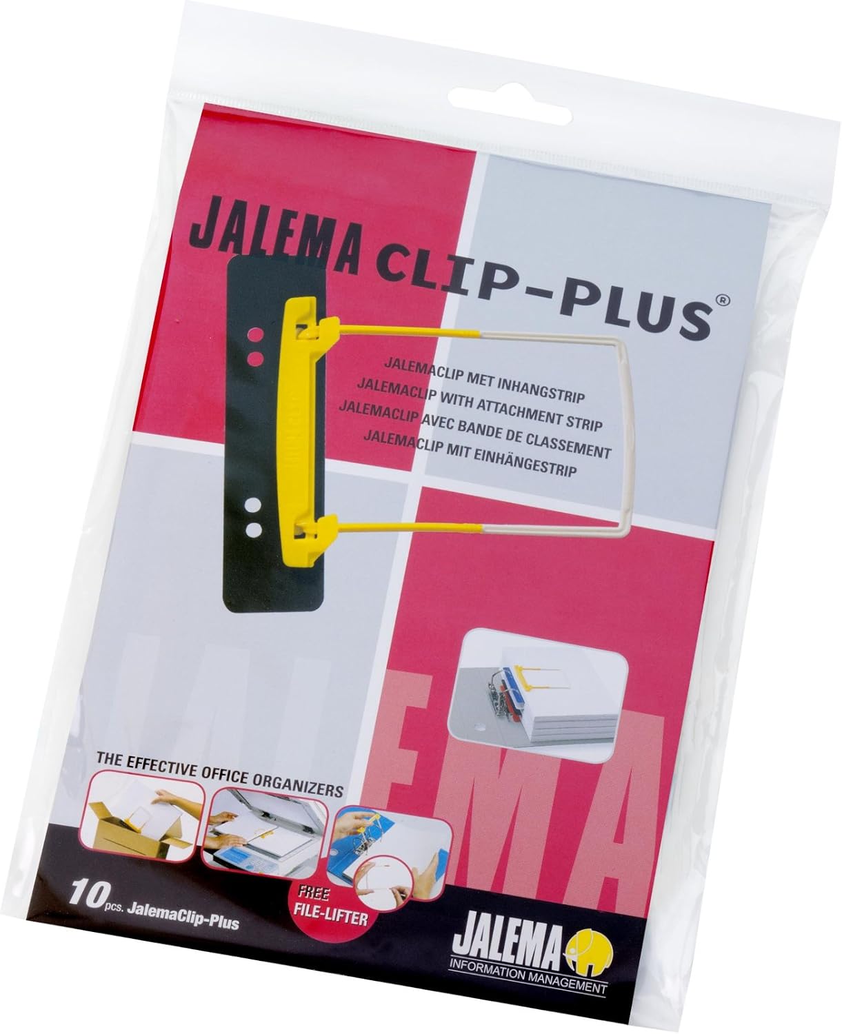 JALEMA Heftmechanik Clip Plus5712600 Schwarz Kunststoff Inh. 10