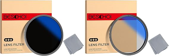 77mm Variable ND2-400 Filter & CPL Lens Filters Kit with Multi-Layer Coatings for Camera Lens