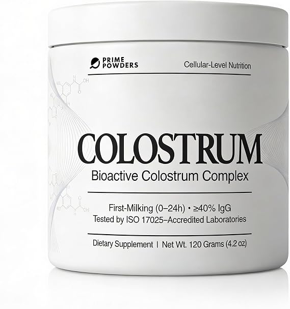 Prime Powders Bovine Colostrum Powder, Grass Fed High IgG, 120 Servings
