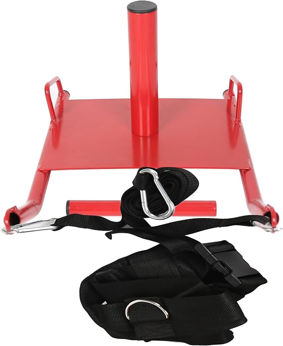 Power Speed Sled w/Harness&Padded Weighted Drag Sport Training | Running Football Sled for Fitness Strength Training and Athletic Exercise