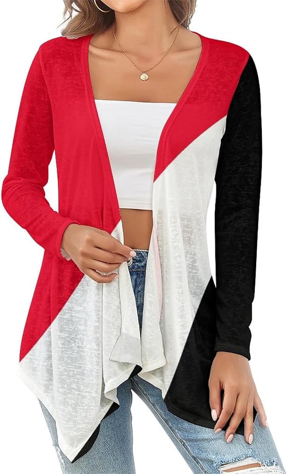 Women's Open Front Sweater Sealand,Principality of Flag Long Sleeve Casual Cardigan Sweater for Women