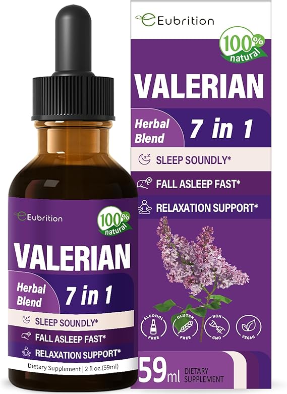 Valerian Root for Sleep Support Drop, 7-in-1 Herbal Tincture. 2oz | Sleep Soundly & Relaxation Support, w/ Chamomile Lavender - Fast Absorption Liquid Form. 2oz