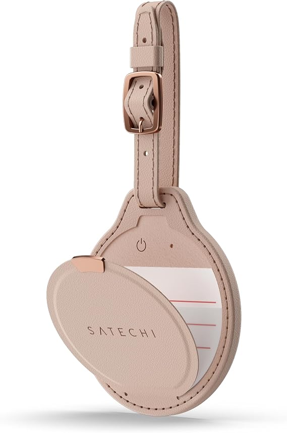 Satechi FindAll Luggage Tag, Find My Compatible, TSA-Friendly, Desert Rose