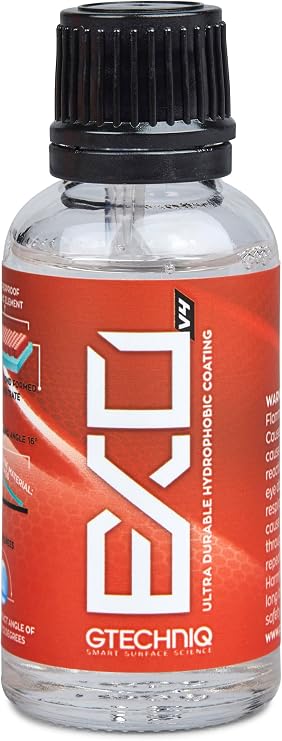 Gtechniq EXO Crystal Ultra Hydrophobic Coating, 1.7 fl oz | Repels Water and Dirt, High Gloss Finish, Long-Lasting Protection