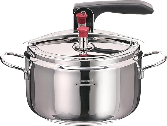 Barazzoni Basic Model Pressure Cooker, Diameter 22 cm, Capacity 5 Litres, Induction, Made in Italy, 18/10 Stainless Steel, Silver, 22 cm