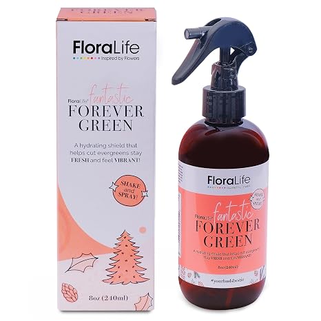 FloraLife Forever Green - Hydrating Shield Spray for Fresh & Vibrant Cut Evergreens & Leatherleafs - 8oz