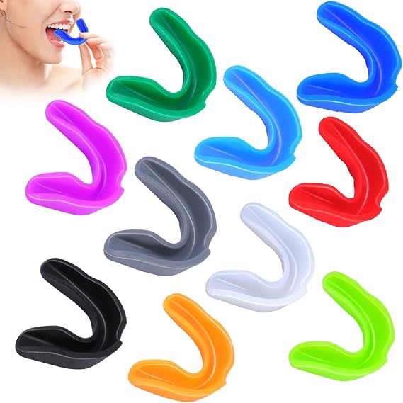 10 Pieces Sport Mouth Guards,Mouth Protection Athletic Mouth Guard for Kids,Soft Youth Mouthguard,BPA Free,No Boiling Required Mouth Guard Sports for Boxing Football Basketball Lacrosse(Multi-Color)