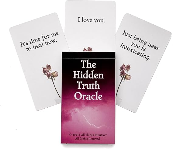 All Things Intuitive The Hidden Truth Oracle - Messages for Relationships in Challenge, 54 Cards, Indie, Premium Card Stock - Made in USA, Pink