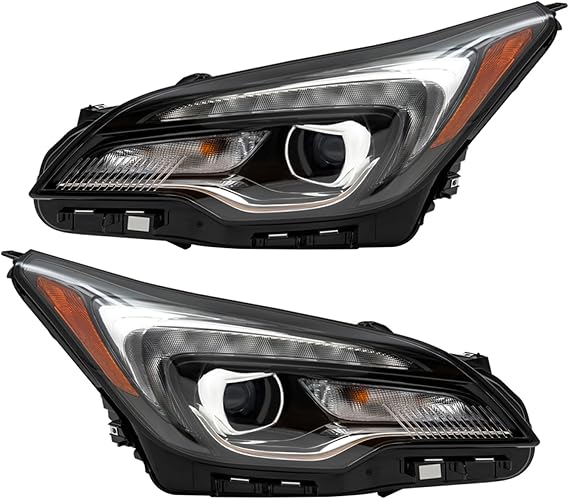 Front LED Headlight Assembly Compatible Left+Right Side Driver & Passenger Head Lights Direct Replacement Headlamps Perfect Match Car Assy Set for 2019 2020 Buick Envision Premium (Left+Right)