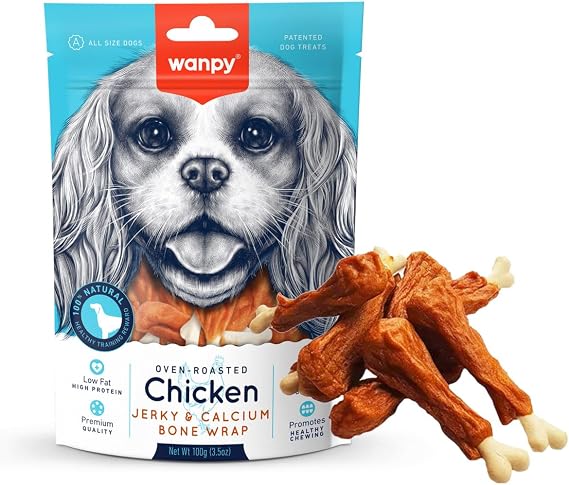Wanpy Oven Roasted Tavuk Sargılı Kalsiyum Takviyeli Köpek Ödülü (1 x 100 Gr)