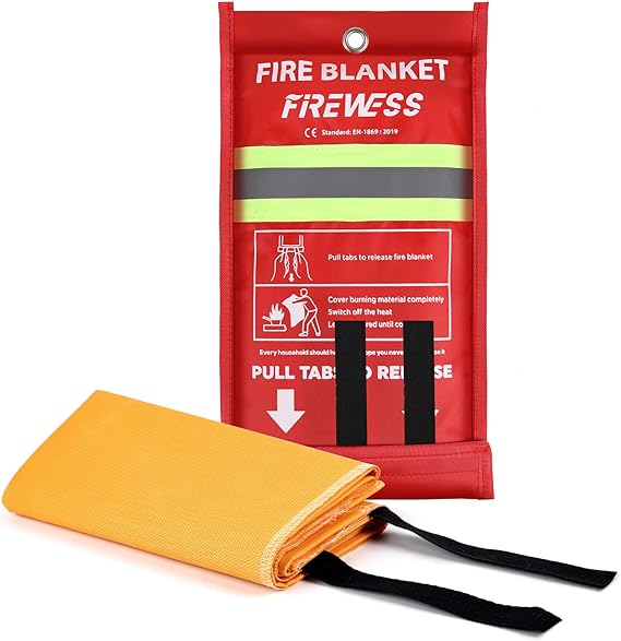 Fire Blanket Fire Blanket Silicone 1 Piece Fireproof Blanket for Home Safety 100 x 100 cm Silicone Fire Blanket Kitchen