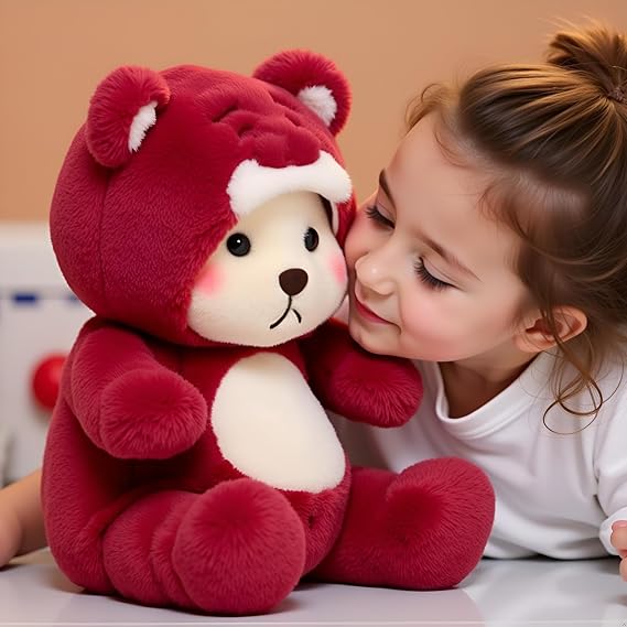 Ryttir 15.7 Inch Chubby Big Bear Stuffed Animal, Adventure Stuffed Teddy Bear Plush Toy, Brave Boy's and Girl's Room Decor, Funny Bears Gift for Kids and Women