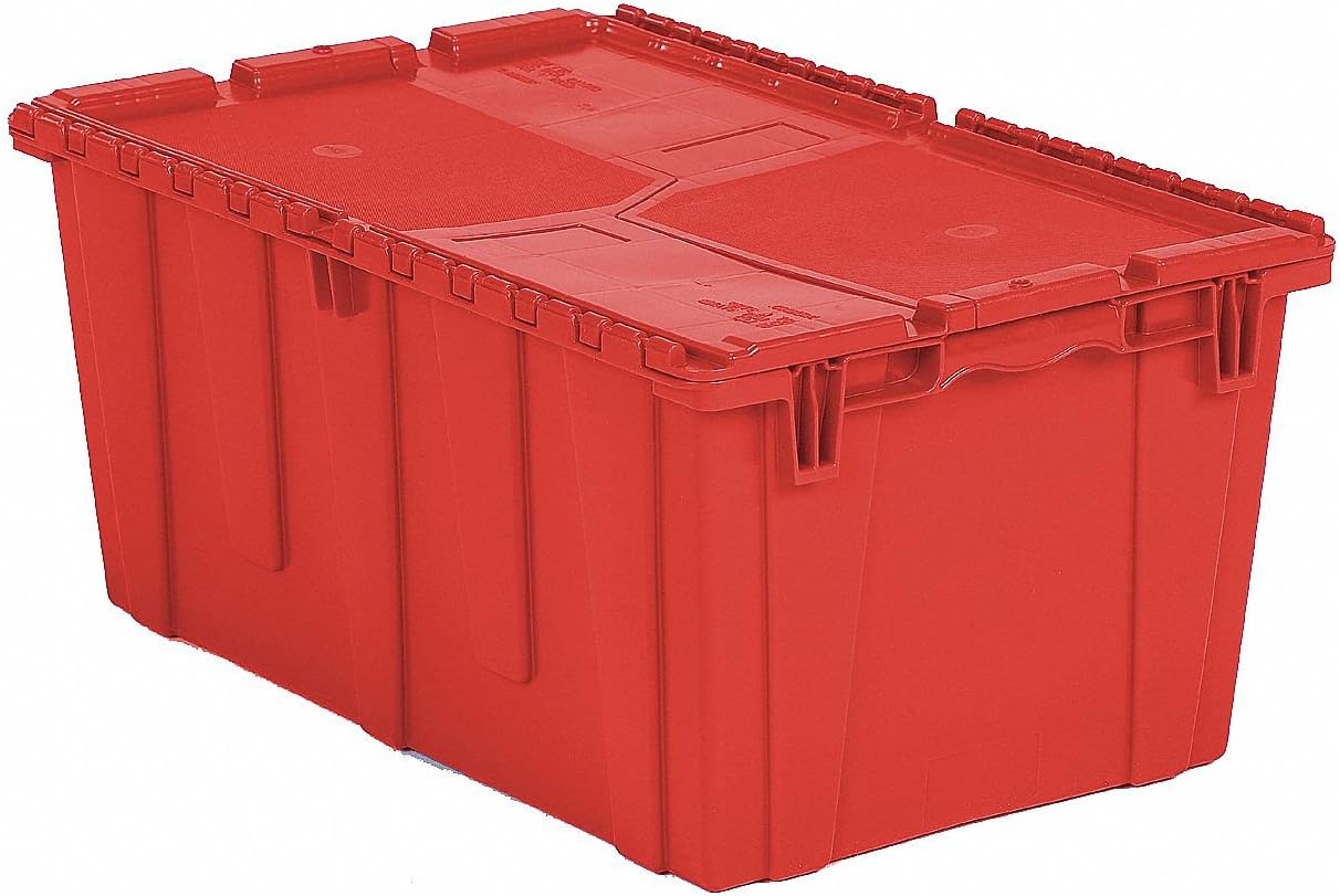 E3380 Attached Lid Container 2.3 cu ft Red