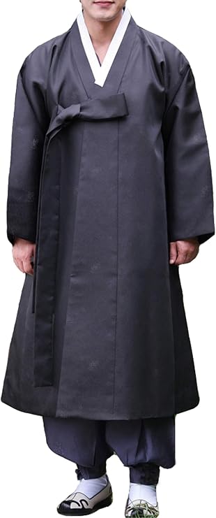 Men's Korean Traditional Durumagi Coat Hanbok Outerwear for Ceremony & Daily Wear