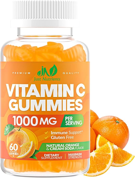 Vitamin C 1000mg Gummies Chewable Multivitamin for Adults & Kids