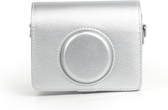 Instant Mini EVO Camera Case for Fujifilm Instax Mini EVO with Shoulder Strap Silver Camera Bag
