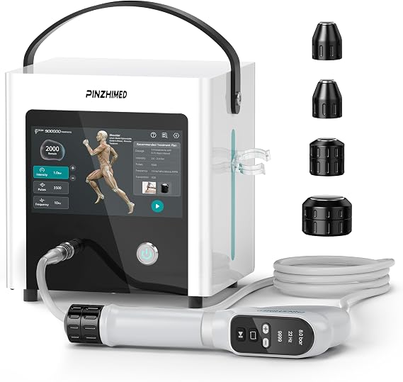 Premium Shockwave Machine, Portable Shockwave Device for Muscle Relief, Smart LED Display Handle & 7" HD Touch Screen Dual Control for Easy Use, Sensor for Stable Energy, 8 Bar for Home & Office
